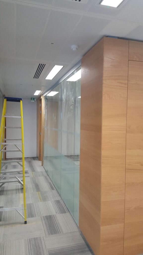 Glass partition
